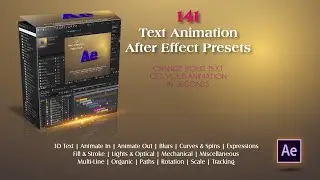 After Effects Mega Text Animation Effects & Presets Panel. 141 Text Animation. Easy to Edit.