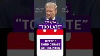 Trump thinks it’s “too late” to have another debate with Kamala Harris. But wait… 🤔 #shorts