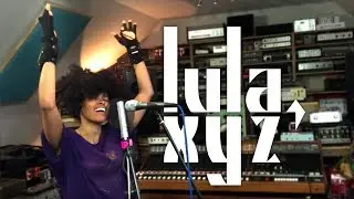lula.xyz & Mi.Mu gloves in the Soundgas Studio