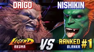 SF6 ▰ DAIGO (Akuma) vs NISHIKIN (#1 Ranked Blanka) ▰ High Level Gameplay