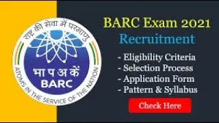 Barc Recruitment 2021 |BARC Stipendiary Trainee Vacancy 2021| BARC Various Post Bharti 2021