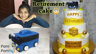 3tier retirement cake😍🔥ll Rasamalai flavour😋❤️ll Retirement theme🦋 #dhanucakes #trending #retirement