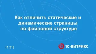 Как отличить статические и динамические страницы по файловой структуре
