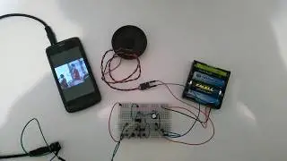 Простейший усилитель на микросхеме LM386, собранный на макетке [LM386 amplifier on breadboard]