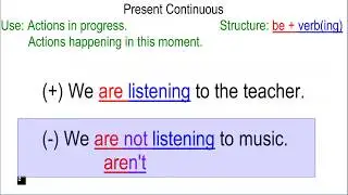 Present Continuous or Present Progressive