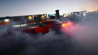 Muscle car Dodge. Mustang. Camaro. Кто разбил рекламный щит ?