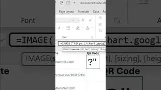 Generate QR codes from a set of URLs in Excel