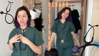 Yeni Steteskop🩺 ve Scrubs 👩🏻‍⚕️ DENİYORUZ #medstudent #hacettepetıp