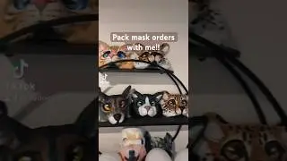 Pack therian mask orders with me!! #therian #theriantropy #therianmask #furry #fursuit #theriangear
