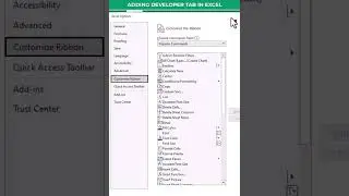 Adding Developer Tab To Ribbon | 