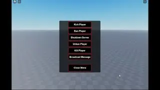 Roblox Studio Custom Admin Panel