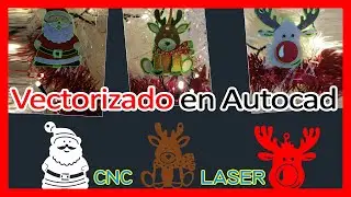 🧡Layout Christmas silhouettes Santa Claus and Reindeer - Autocad