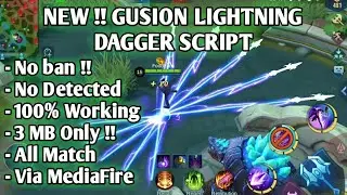 NEW !! GUSION LIGHTNING DAGGER SCRIPT | NO BAN | WORKING 100%  - Mobile Legends Bang Bang
