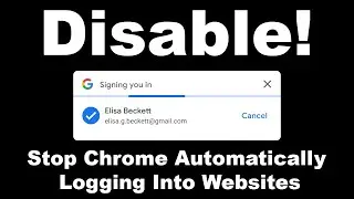 How to Disable Chrome Auto Sign in | Stop Chrome Automatically Logging Into Websites