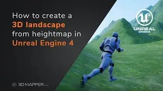 How to create 3D terrain from heightmap in Unreal Engine 4