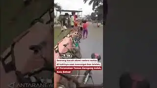 Seorang bocah mengalami cedera serius di kakinya ketika mencegat bus telolet