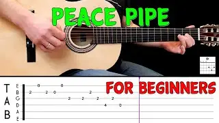 PEACE PIPE | Easy guitar melody lesson for BEGINNERS (with tabs) - The Shadows