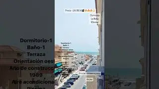 Однокомнатная квартира с видом на море в 50 м от пляжа Ла-Мата. Торревьеха. Испания 