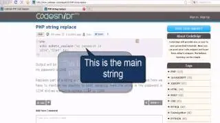 PHP Tutorial : String replacement in PHP