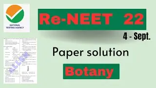 Re-NEET 2022 paper solution || Neet previous year paper solution |