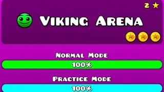 Прошел 2 уровень Viking Arena на 3 монетки, в Geometry Dash Meltdown.