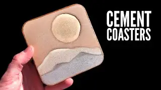 Layered Cement Mountain Coasters | Coloring Cementall RapidSet Concrete