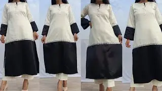 Insta Viral Pakistani Kurti Design Cutting and stitching ✨ | Viral Dress Designing Tutorial | DIY