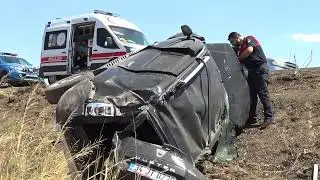 Siverek’te Otomobil Şarampole Devrildi: 1 Ölü, 4 Yaralı