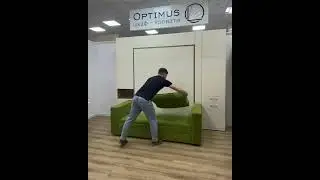 Вертикальная шкаф-кровать трансформер с диваном