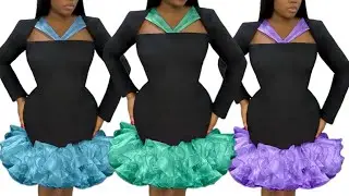 How to Sew a Stylish pencil Dress with ruffles.