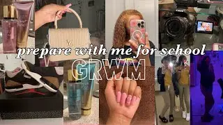 PREPARE WITH ME FOR SCHOOL || grwm for freshman year (new hair color)