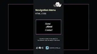 How to Create Navigation Menu | HTML CSS 