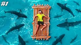 Surviving in The Ocean Full of Sharks - Raft #1 Rex Play