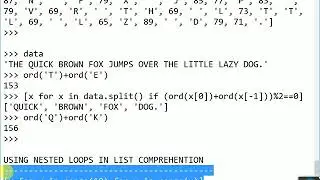 list comprehension with nested loops