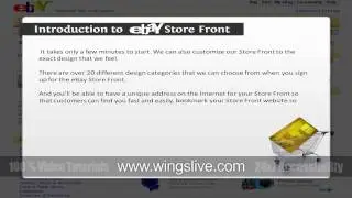 Ebay Store - Introduction | Wingslive | Ebay Training | Ebay Video Tutorial