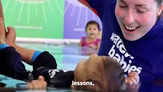 Learning to swim with your baby 💙🧡