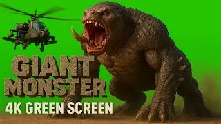 Giant Monster 4K Green Screen – Sabhi Animations Free! (Attack, Roar, Run, Die)