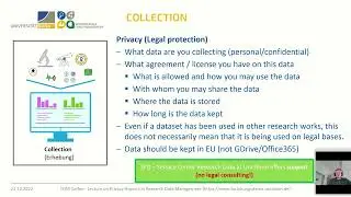 “I know what your lab will publish next summer” Privacy and Security Aspects in Research