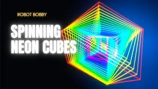 Three.js Project: Spinning Neon Cubes