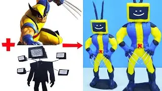 DIY Making WOLVERINE mixed TV MAN vs SKIBIDI TOILET BOSS 🚽 TV MAN Skibidi Toilet Clay Mod