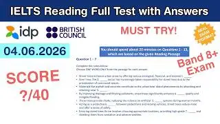 IELTS Reading Practice Test with Answers 04.06.2026 - Test 