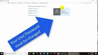 How to change User  Password in windows 10