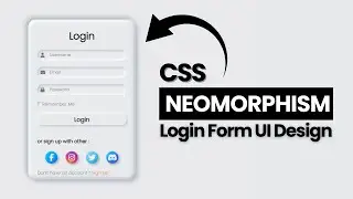 Neumorphism Login Form UI Design using HTML & CSS #neumorphism #loginform