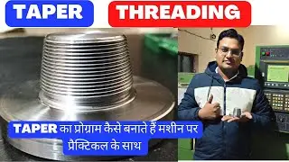 taper threading || g76 taper threading on cnc || cnc programming || taper threading program