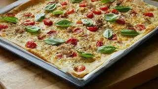 Pfannkuchen Pizza mit Thunfisch & Tomaten | Rezept | Ofen Pfannkuchen | Schnell | Einfach | Lecker