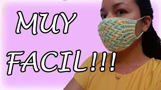 Como hacer un tapabocas, cubrebocas tejido a crochet paso a paso