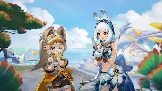 Mualani vs Kachina Fight Duel Cutscene Cinematic Genshin Impact 5.0: