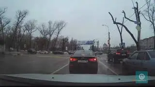 Начало движения на зеленый. ДТП с выезжающим с перекрестка