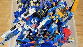 Blue color Toys Mini Force Tobot Hello Carbot Super10 robot toys collection 미니특공대 또봇 헬로카봇 장난감 변신 영상