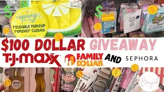 June 2024 $100 Shopping Spree Giveaway #sephora  #tjmaxx & #familydollar #shoppinghaul #aribeaujole